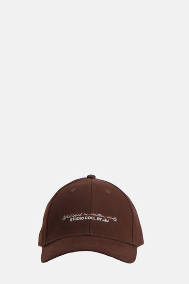 Tête de mort brune d'ACCESSORIES BY JACK & JONES avec du texte brodé "Fondé en 1990".