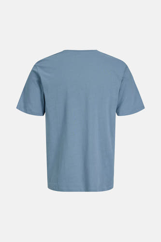T-shirt bleu à manches courtes de JJREBEL, vu de derrière.