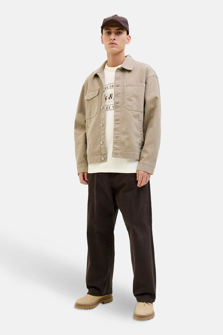 T-shirt (manches courtes) Écru - ORIGINALS BY JACK & JONES