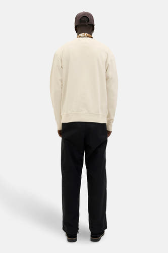 Gilet écru d'ORIGINALS BY JACK & JONES, avec des manches longues et un col rond, vu de dos.