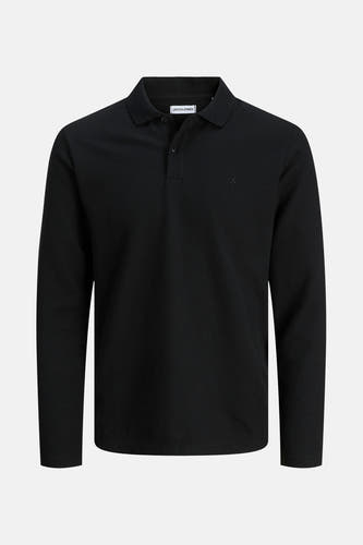 Sweat-shirt noir à col V de PREMIUM BLUE par JACK & JONES, uni et à longues manches.
