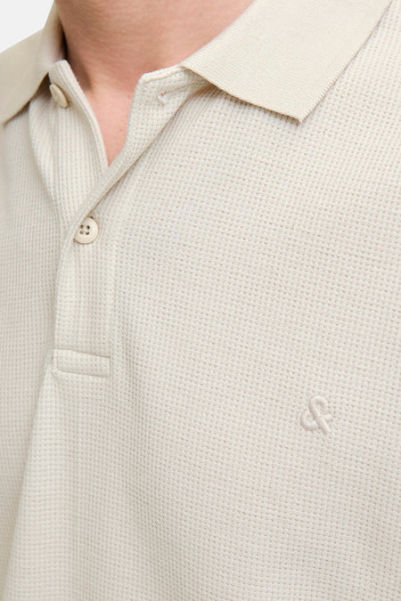 Pull à col en V - beige