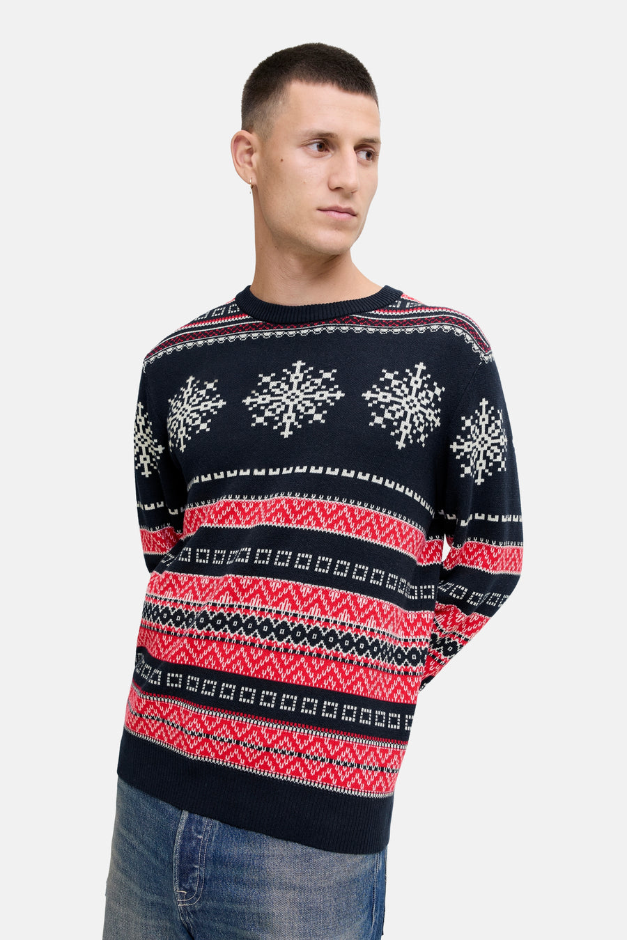 Pull à col rond - bleu - ORIGINALS BY JACK & JONES - 6