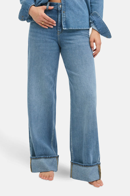 JXTOKYO WIDE FOLD HW JEANS R254 DNM SN