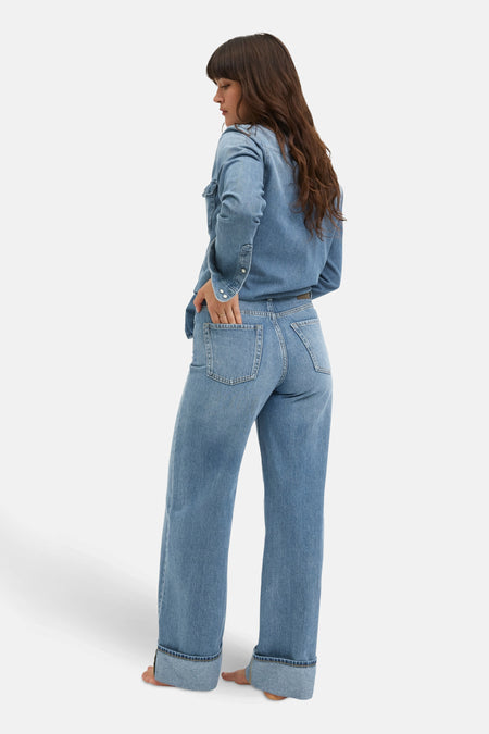 JXTOKYO WIDE FOLD HW JEANS R254 DNM SN