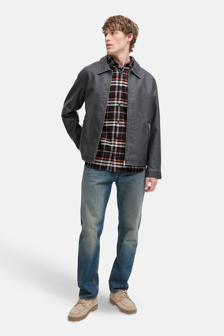 Chemise à manches longues - brun - ORIGINALS BY JACK & JONES