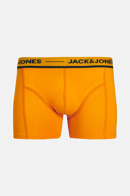 Boxer short orange d'ACCESSORIES BY JACK & JONES, avec une ceinture élastique à logo de marque.