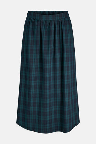 Robe bleue de JJXX, avec un motif à carreaux et une ceinture élastique.