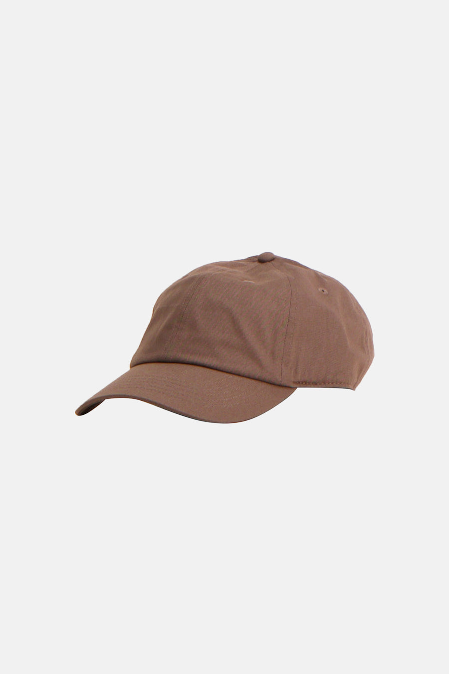 Casquette marron de ACCESSORIES BY JACK & JONES, avec un tissu lisse et une visière incurvée, vue de côté.