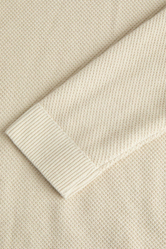Pull à col en V - beige