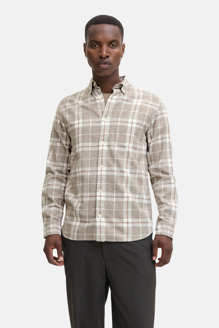 Chemise à manches longues - Beige