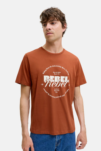 T-shirt à manches courtes - brun - JJREBEL