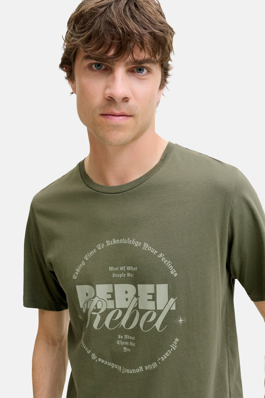 T-shirt à manches courtes - vert - JJREBEL