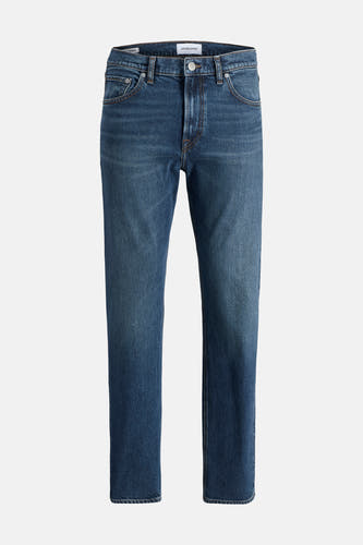 Jean tapered bleu marine de JACK & JONES JEANS INTELLIGENCE, dans un lavage denim classique.