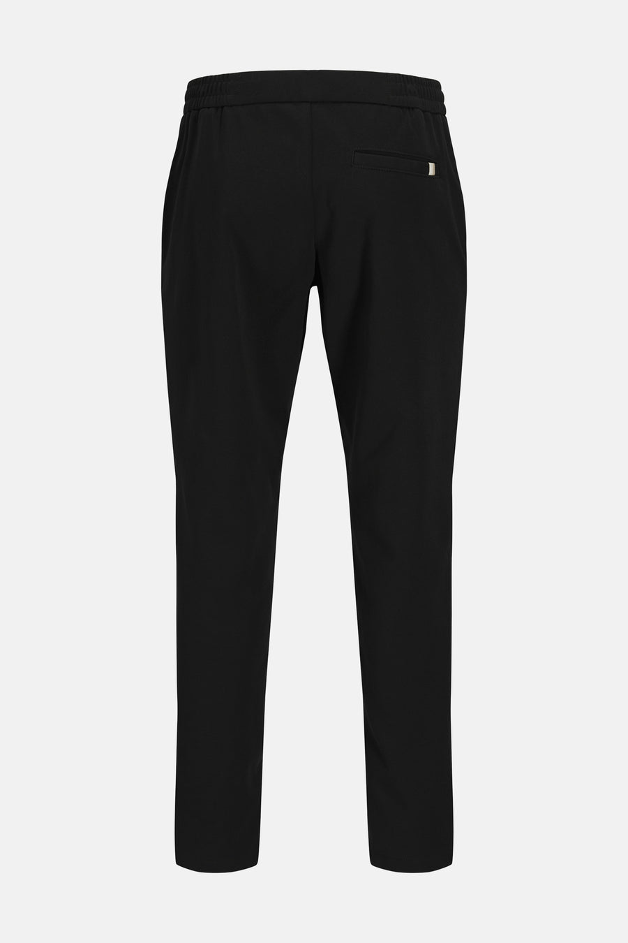 Pantalon noir de JACK & JONES JEANS INTELLIGENCE, avec une taille élastique et une poche passepoilée à l'arrière.