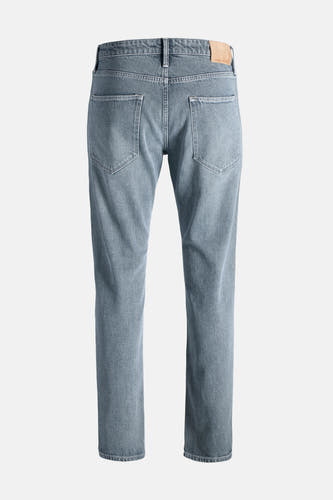 Jean tapered gris clair de JACK & JONES JEANS INTELLIGENCE, vue arrière avec des poches arrière visibles.