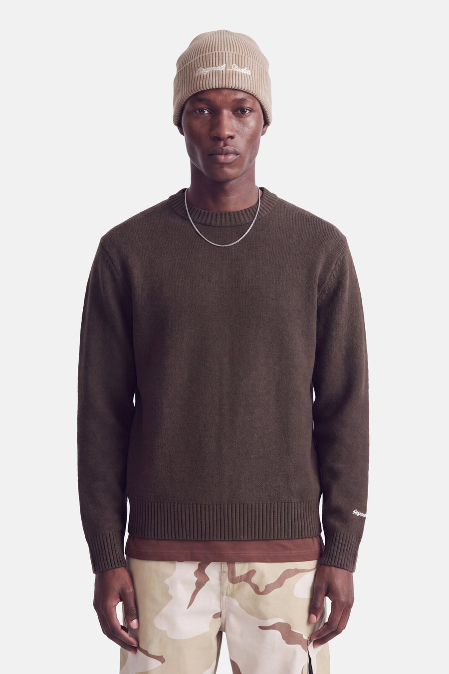 Pull col O brun - ORIGINALS BY JACK & JONES
