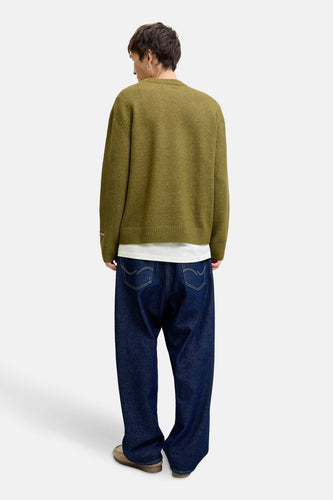 Pull à col rond - vert - ORIGINALS BY JACK & JONES