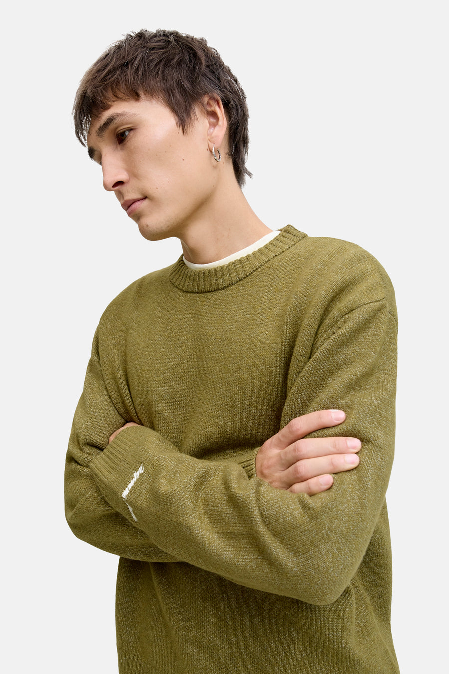 Pull à col rond - vert - ORIGINALS BY JACK & JONES