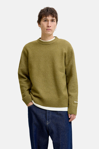 Pull à col rond - vert - ORIGINALS BY JACK & JONES