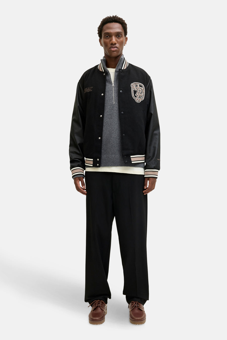 Pull à col rond - gris - ORIGINALS BY JACK & JONES