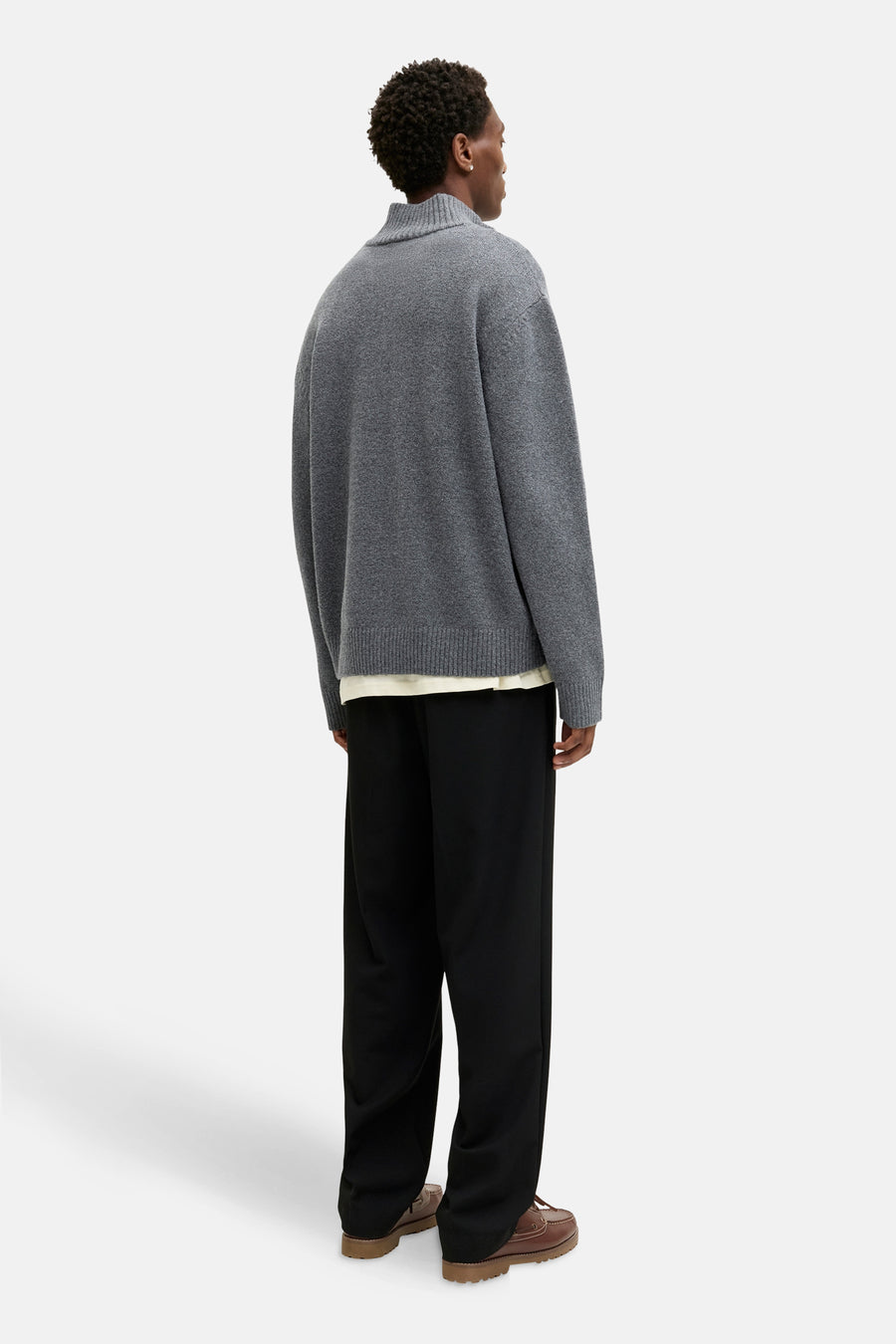 Pull à col rond - gris - ORIGINALS BY JACK & JONES