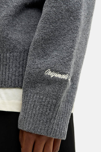 Pull à col rond - gris - ORIGINALS BY JACK & JONES
