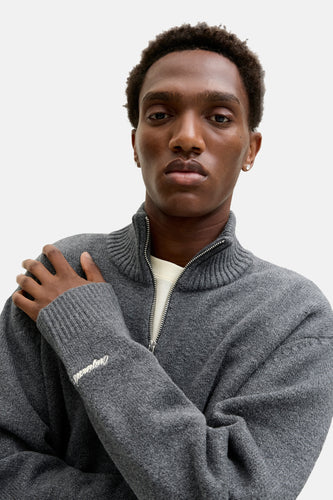 Pull à col rond - gris - ORIGINALS BY JACK & JONES