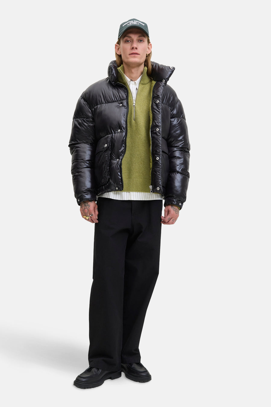 Pull à col rond - vert - ORIGINALS BY JACK & JONES