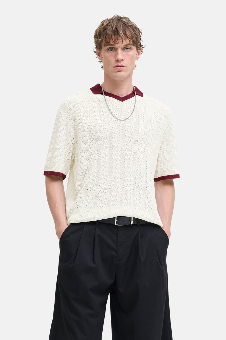 Polo à manches courtes - Écru - ORIGINALS BY JACK & JONES