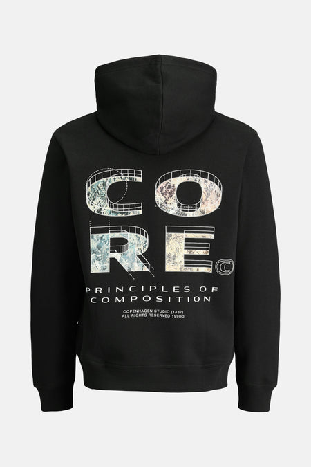 JCOSTANCE TEXT PRINT SWEAT HOOD