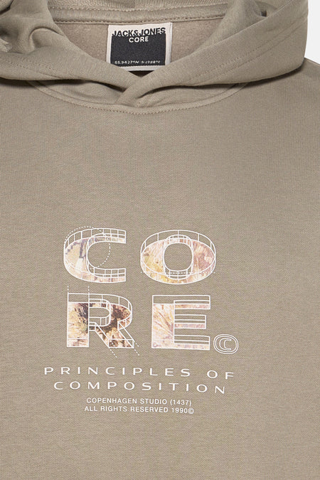 JCOSTANCE TEXT PRINT SWEAT HOOD