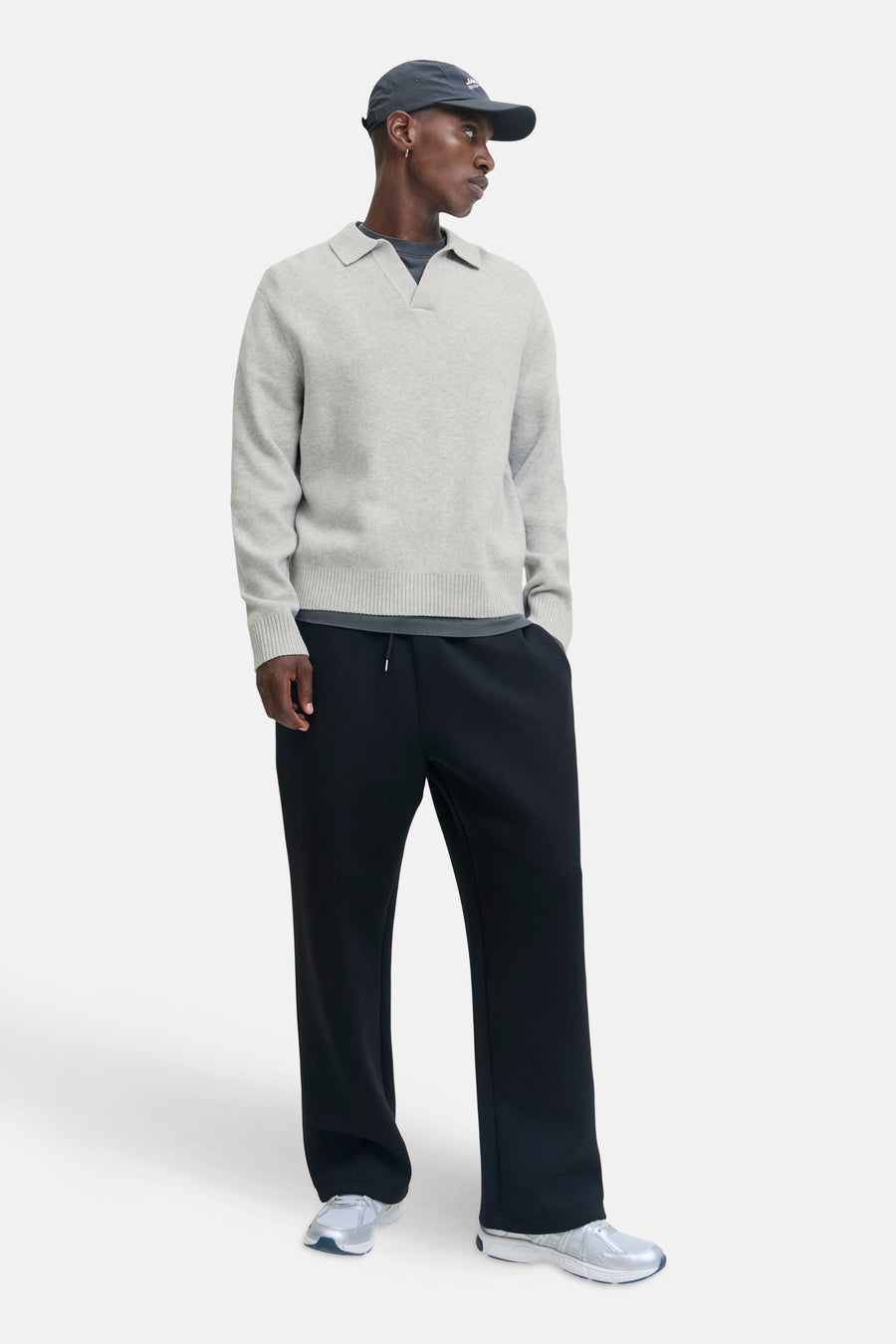 Pull à col en V - gris - CORE BY JACK & JONES