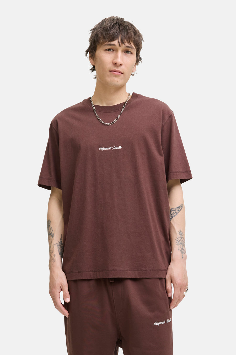 T-shirt à manches courtes - brun - ORIGINALS BY JACK & JONES