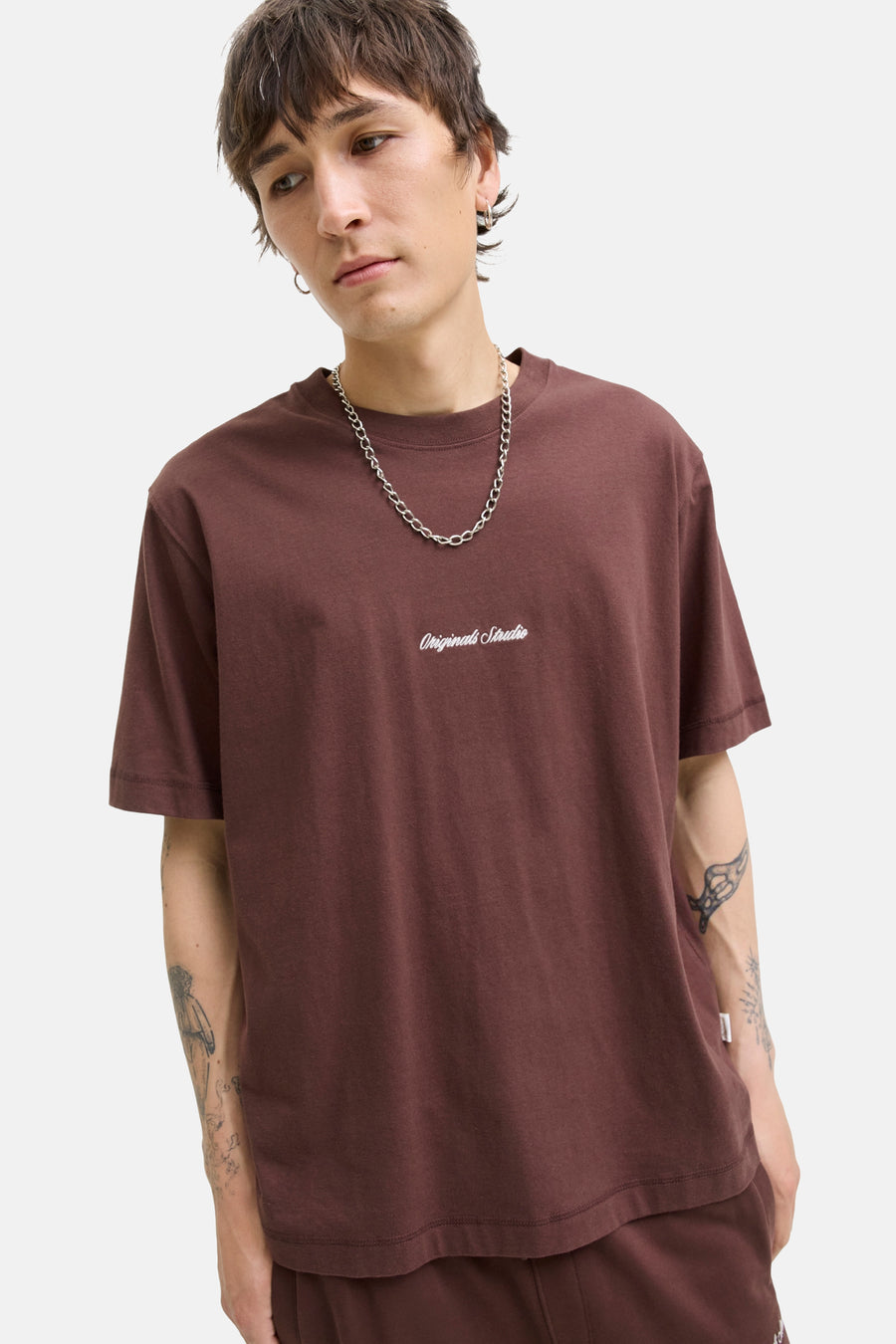 T-shirt à manches courtes - brun - ORIGINALS BY JACK & JONES