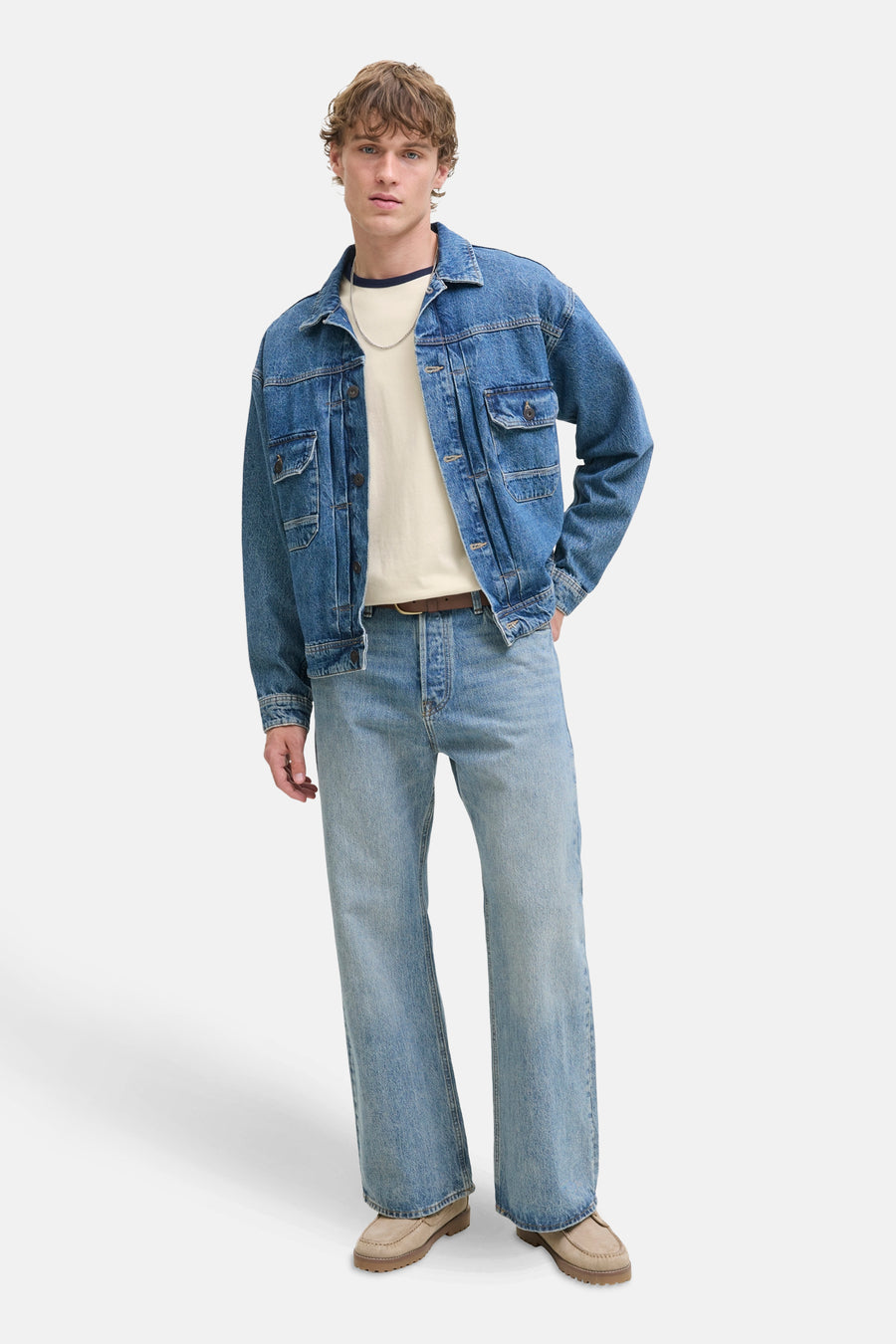 T-shirt à manches courtes - beige - ORIGINALS BY JACK & JONES