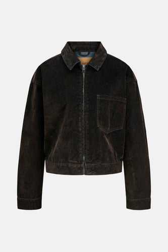 JXMIA FLOCK LS DENIM JACKET DNM