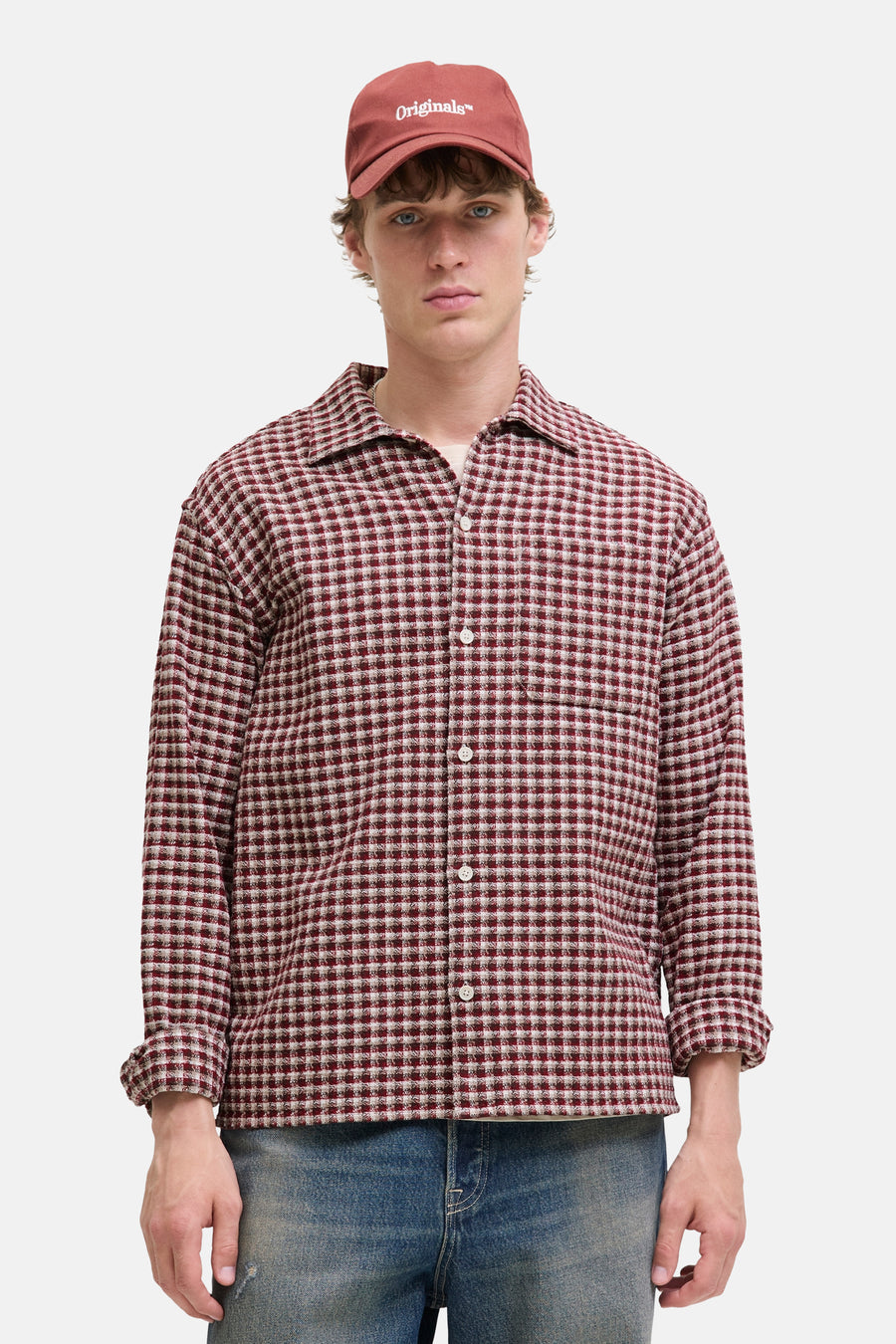 Chemise à manches longues - rouge - ORIGINALS BY JACK & JONES - 1