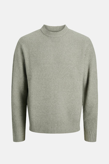 T-shirt vert in ribcol col rond de ORIGINALSSS BY & JONES, en coton.