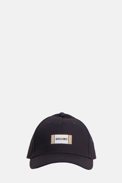 Casquette bleue d'ACCESSORIES BY JACK & JONES avec logo sur la partie avant.