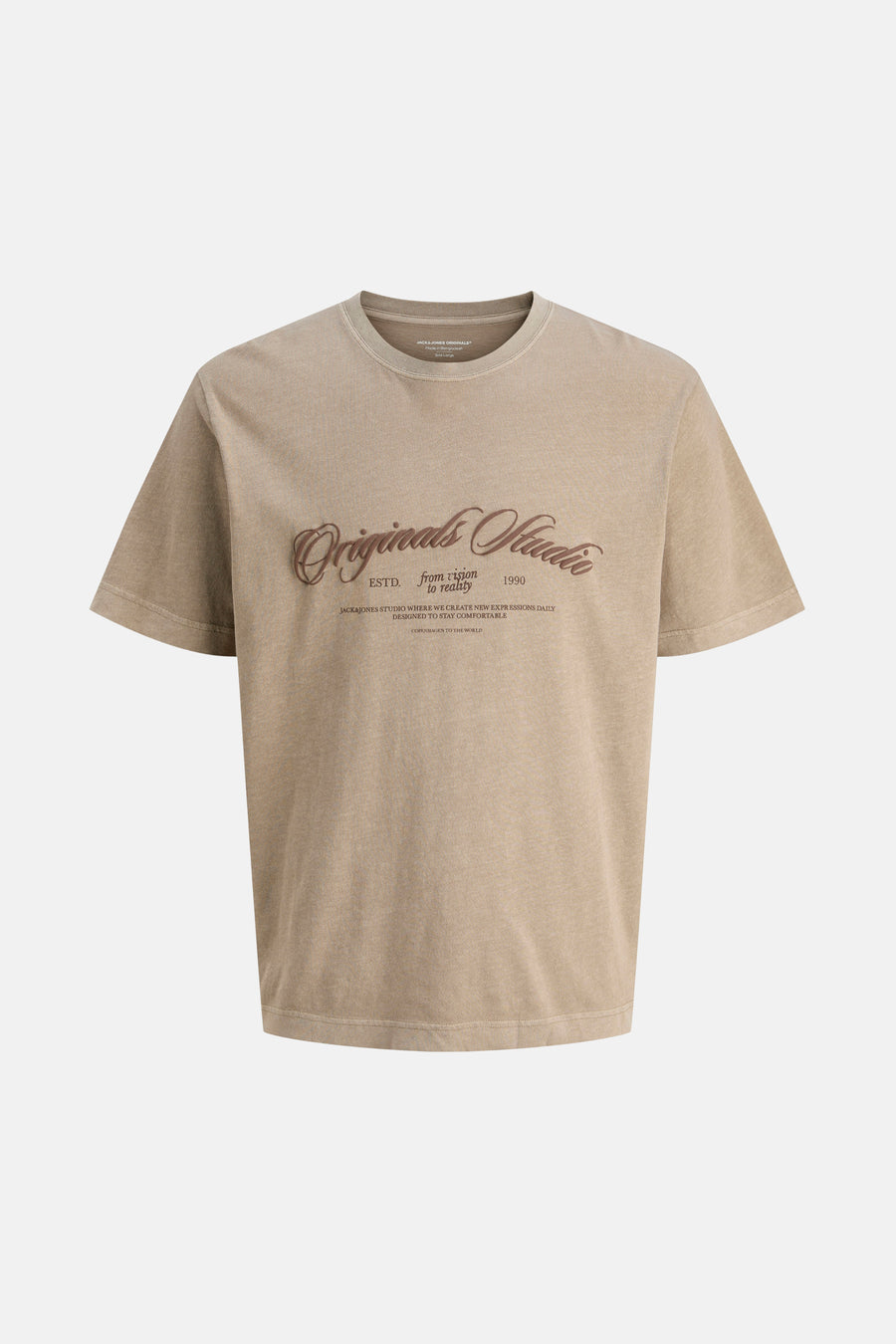 T-shirt à manches courtes - Beige - ORIGINALS BY JACK & JONES