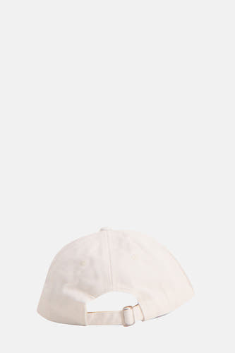 Casquette blanche d'ACCESSORIES BY JACK & JONES, avec une fermeture ajustable à l'arrière.