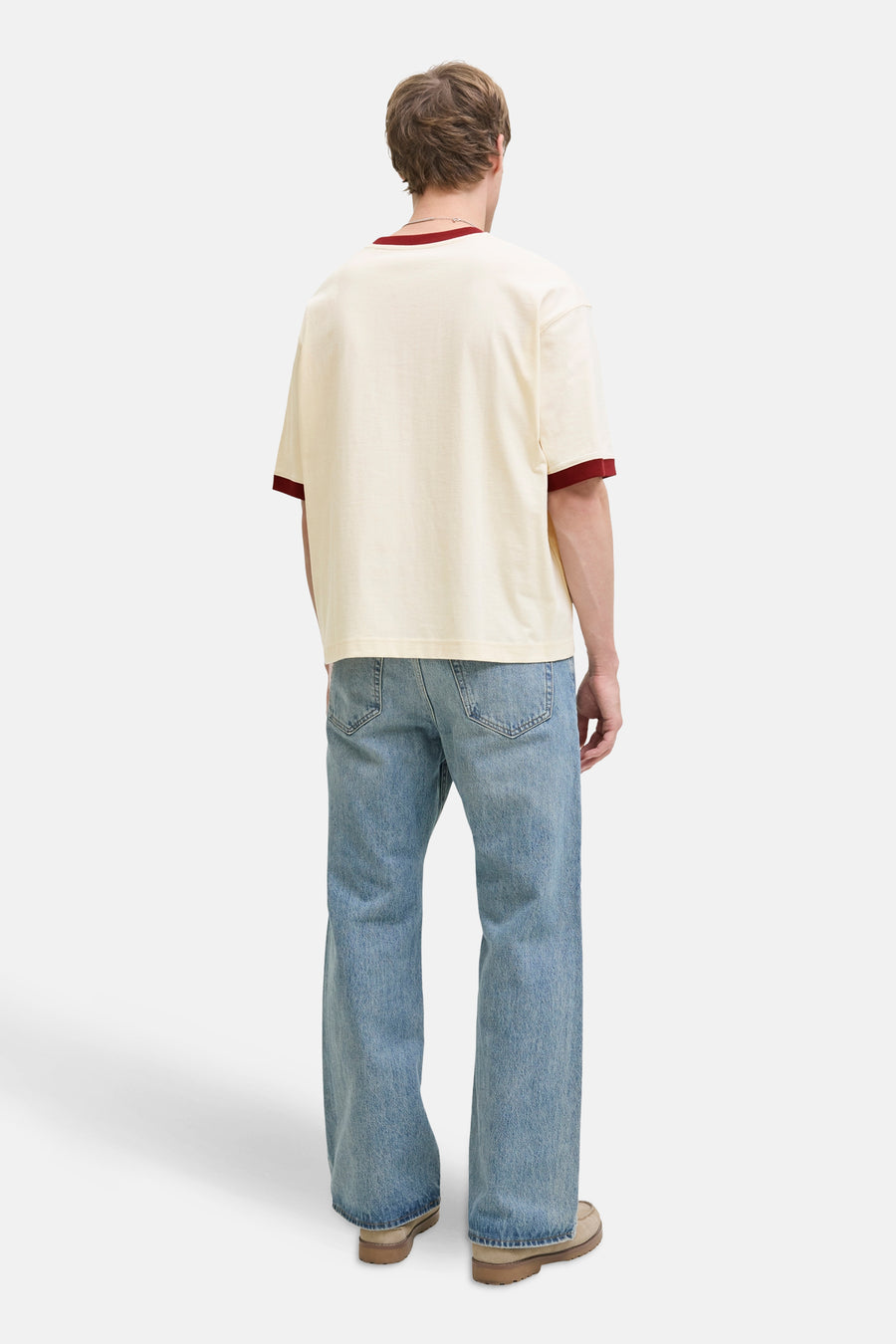 T-shirt à manches courtes - Écru - ORIGINALS BY JACK & JONES