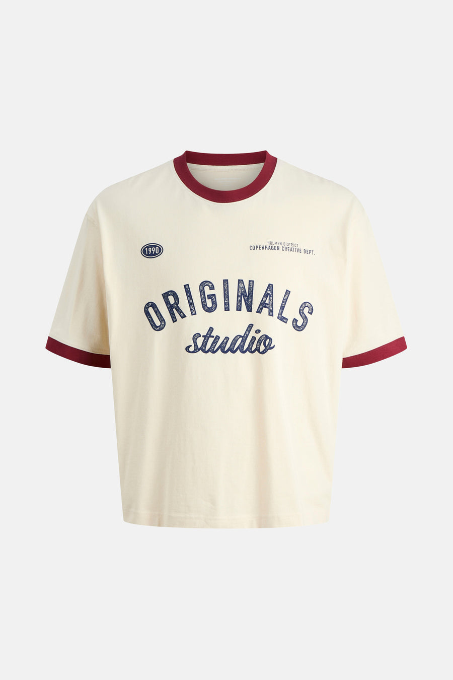 T-shirt à manches courtes - Écru - ORIGINALS BY JACK & JONES