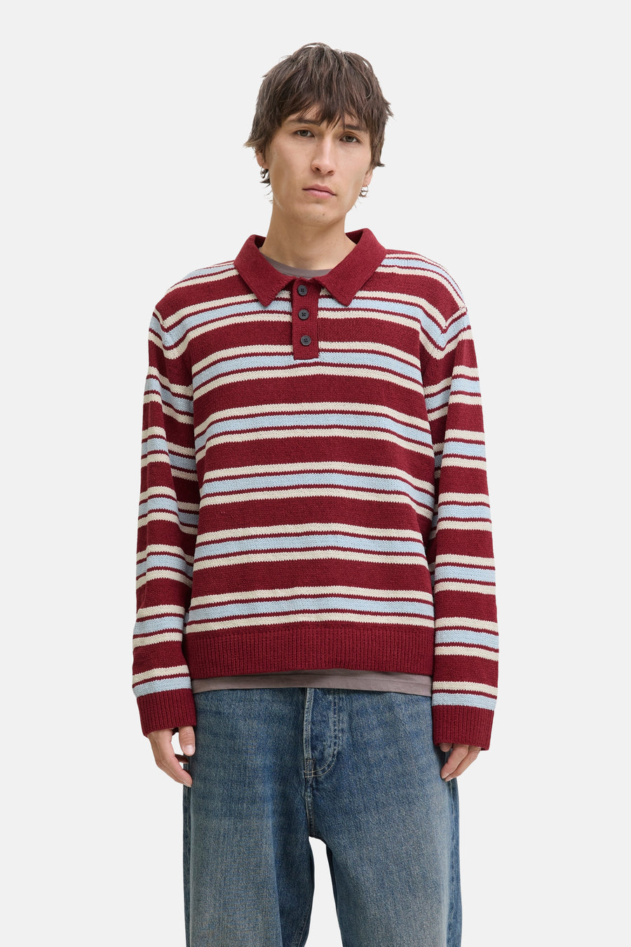Pull col V rouge - ORIGINALS BY JACK & JONES - ORIGINALS BY JACK & JONES