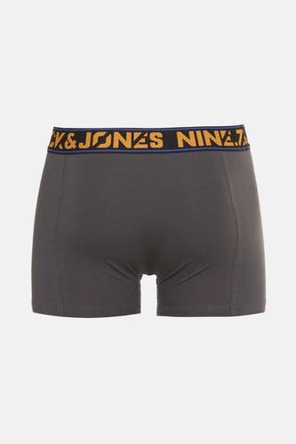 Grijze boxershort van ACCESSORIES BY JACK & JONES, met een elastische tailleband met tekst.