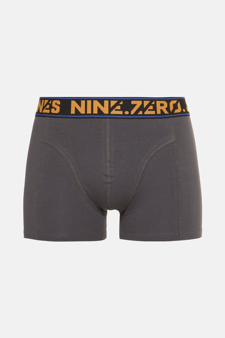 Boxer short gris d'ACCESSORIES BY JACK & JONES, avec une ceinture élastique imprimée.