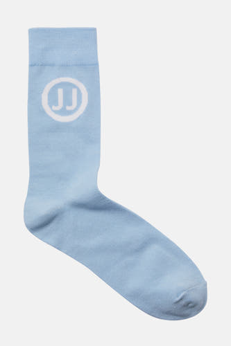 Chaussettes bleues claires d'ACCESSORIES BY JACK & JONES avec logo blanc.