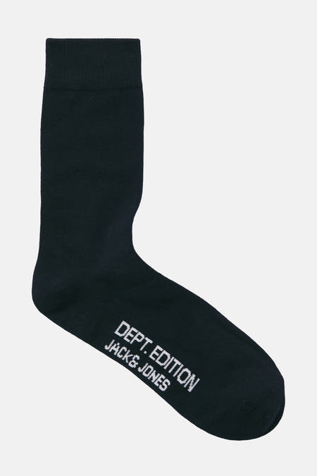 Chaussettes bleues d'ACCESSORIES BY JACK & JONES, avec un étiquette portant l'écriture "DEPT. EDITION".