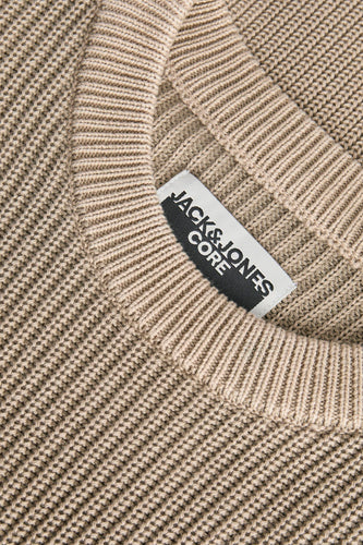 Pull à col rond - beige - CORE BY JACK & JONES